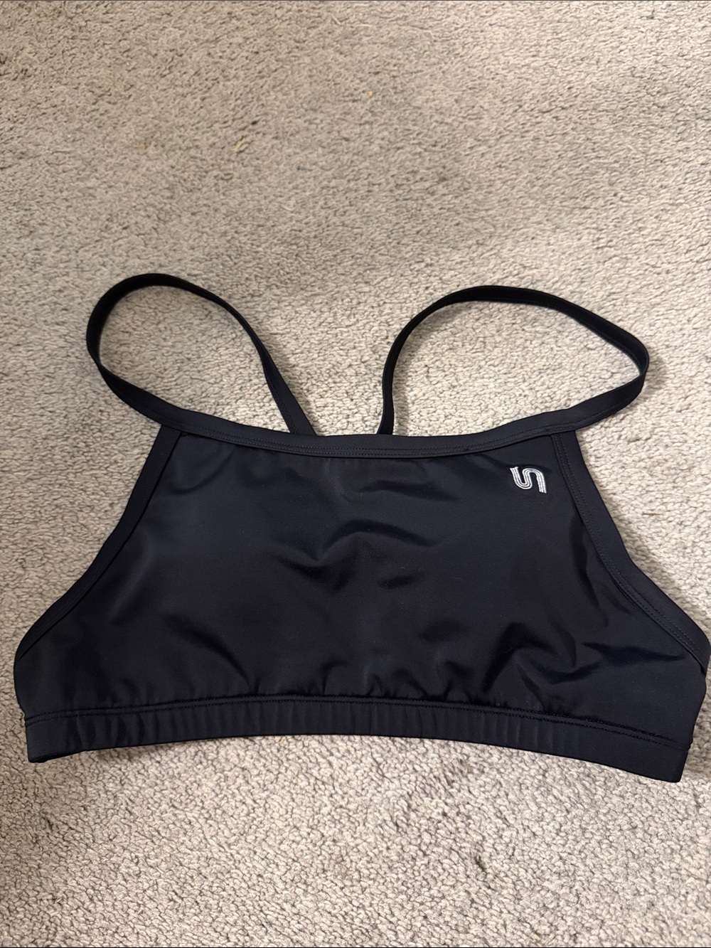 Athletic Black swim top